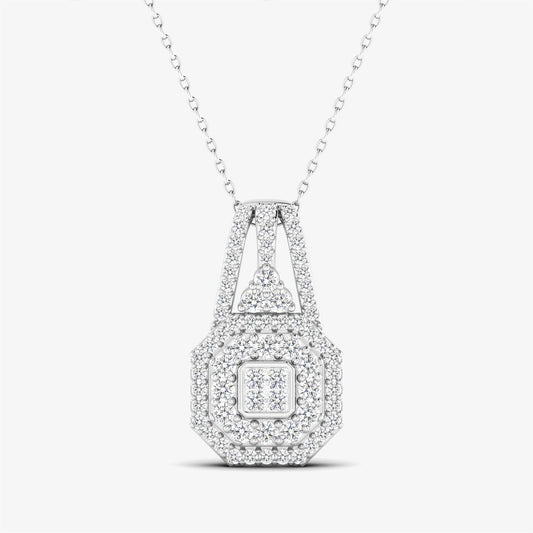 Hexagonal Diamond Necklace