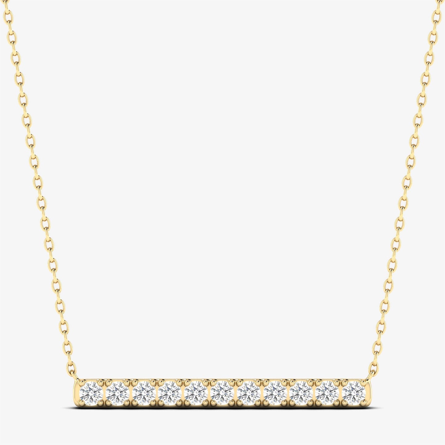 Diamond Gold Bar Necklace