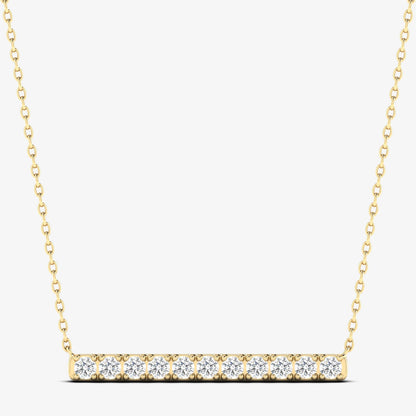 Diamond Gold Bar Necklace