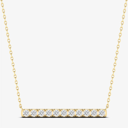 Diamond Gold Bar Necklace