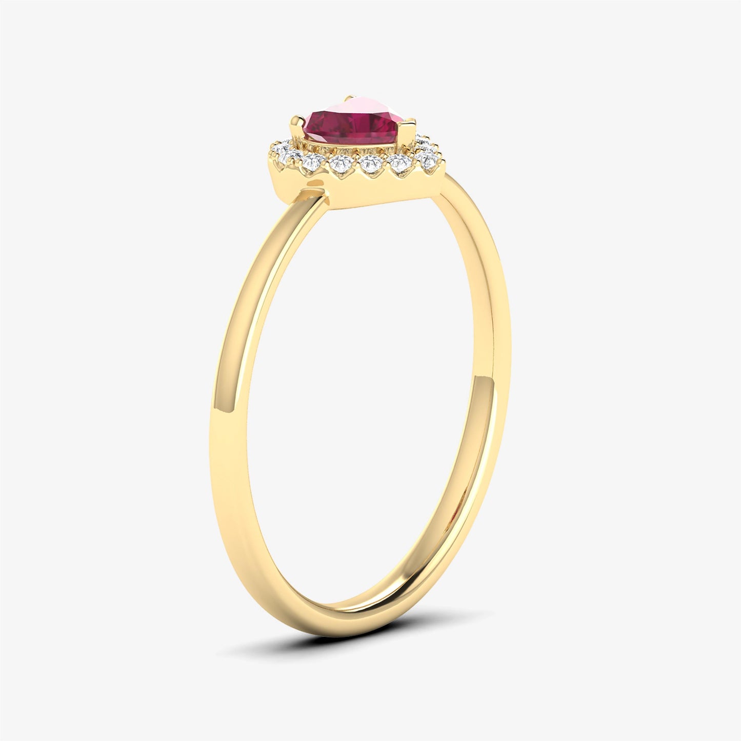 Precious Ruby Heart Solitaire