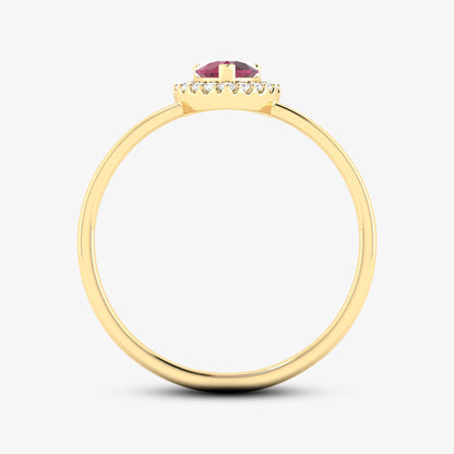 Precious Ruby Heart Solitaire