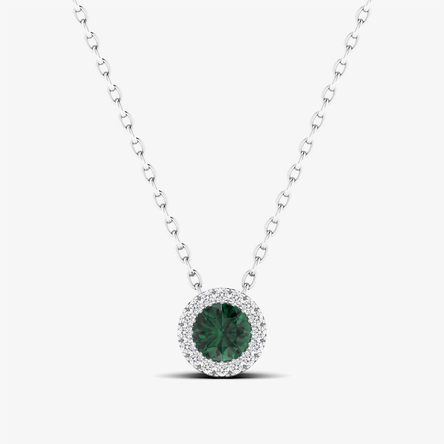 14K Precious Color Stone Bezel Pendant