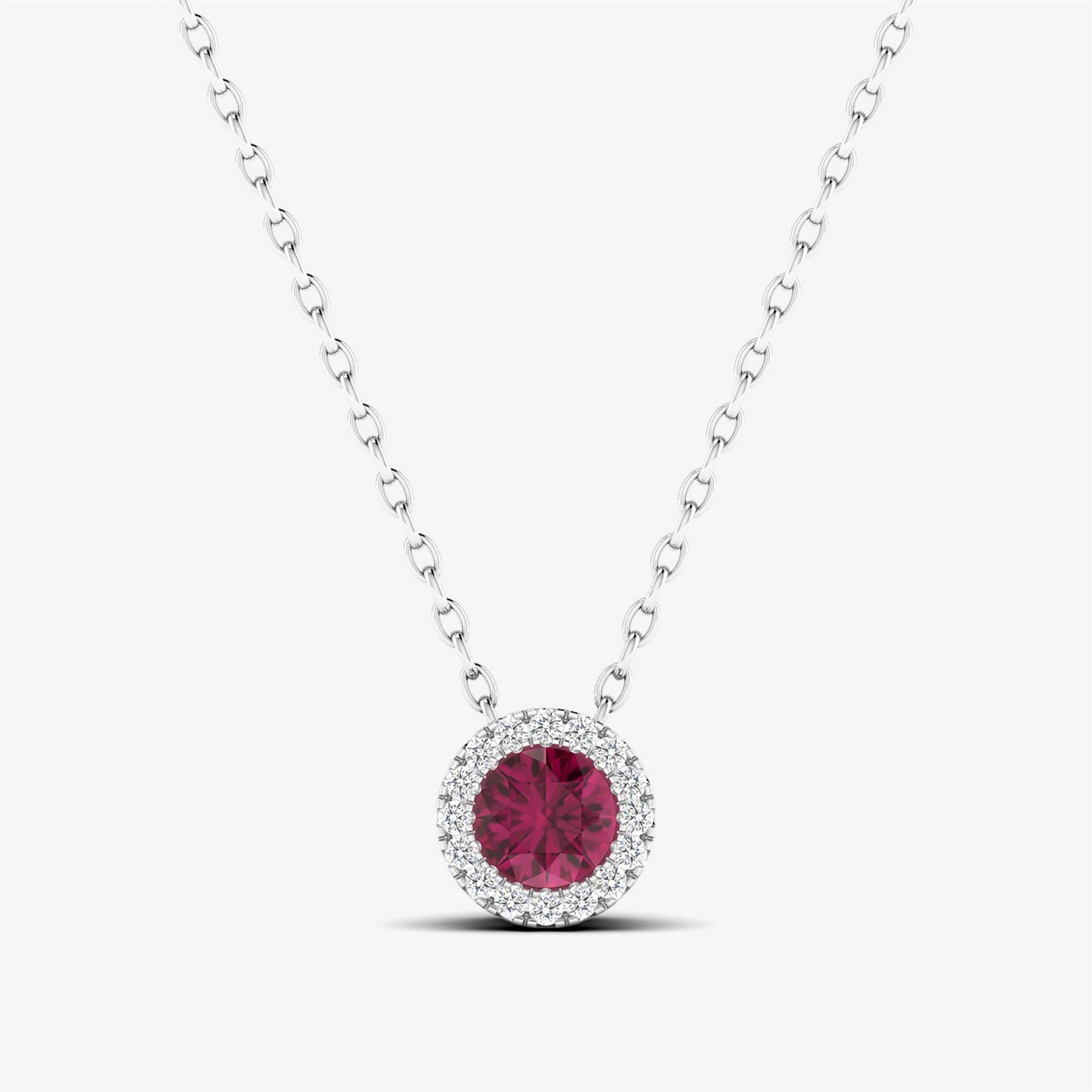 14K Precious Color Stone Bezel Pendant