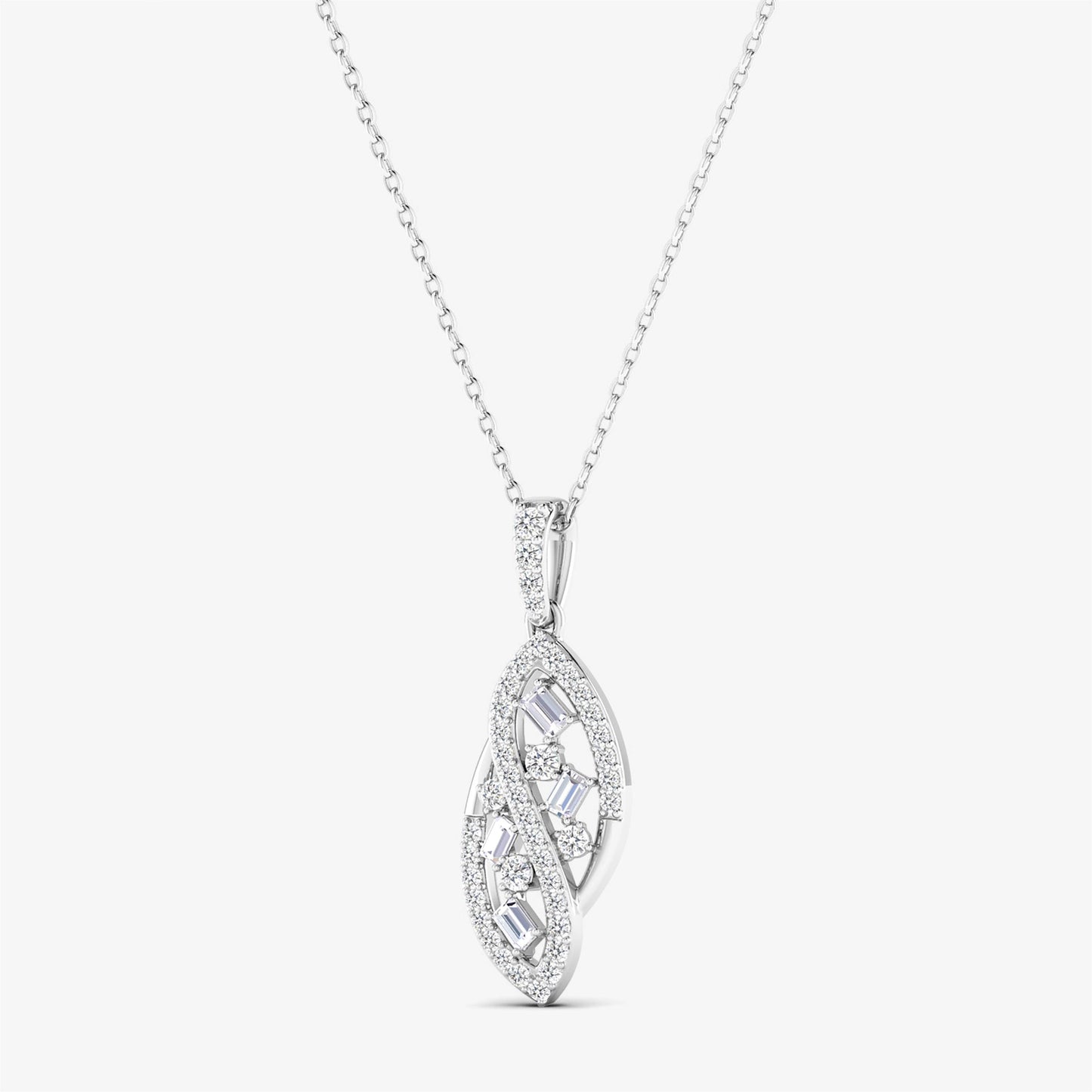 Sophisticated Diamond Baguette Pendant