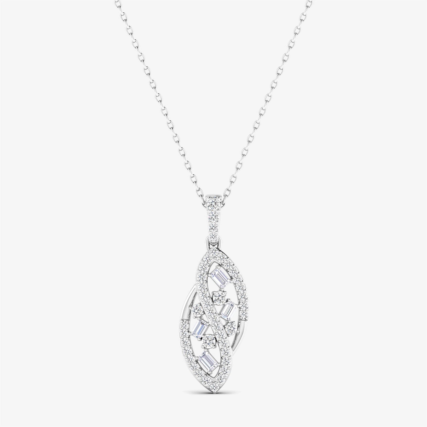 Sophisticated Diamond Baguette Pendant