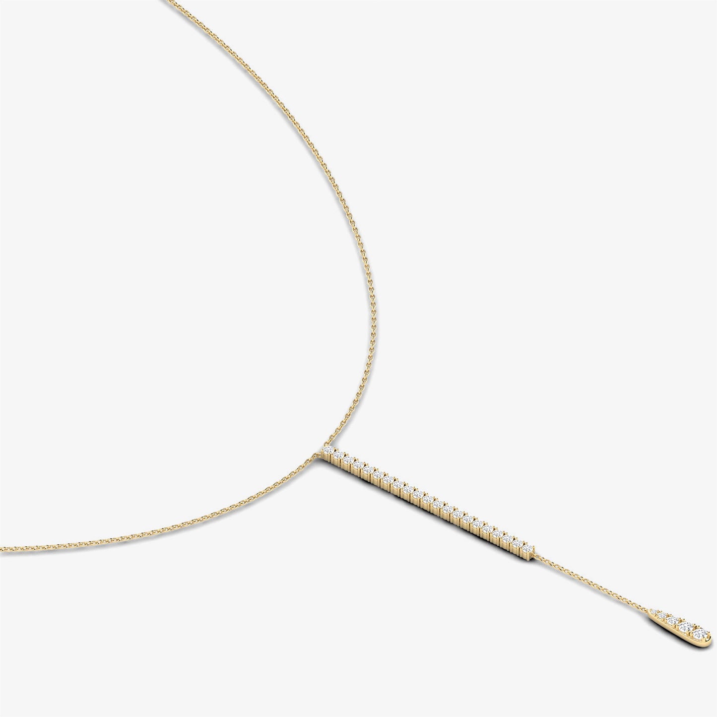 14K Gold Diamond Lariat necklace