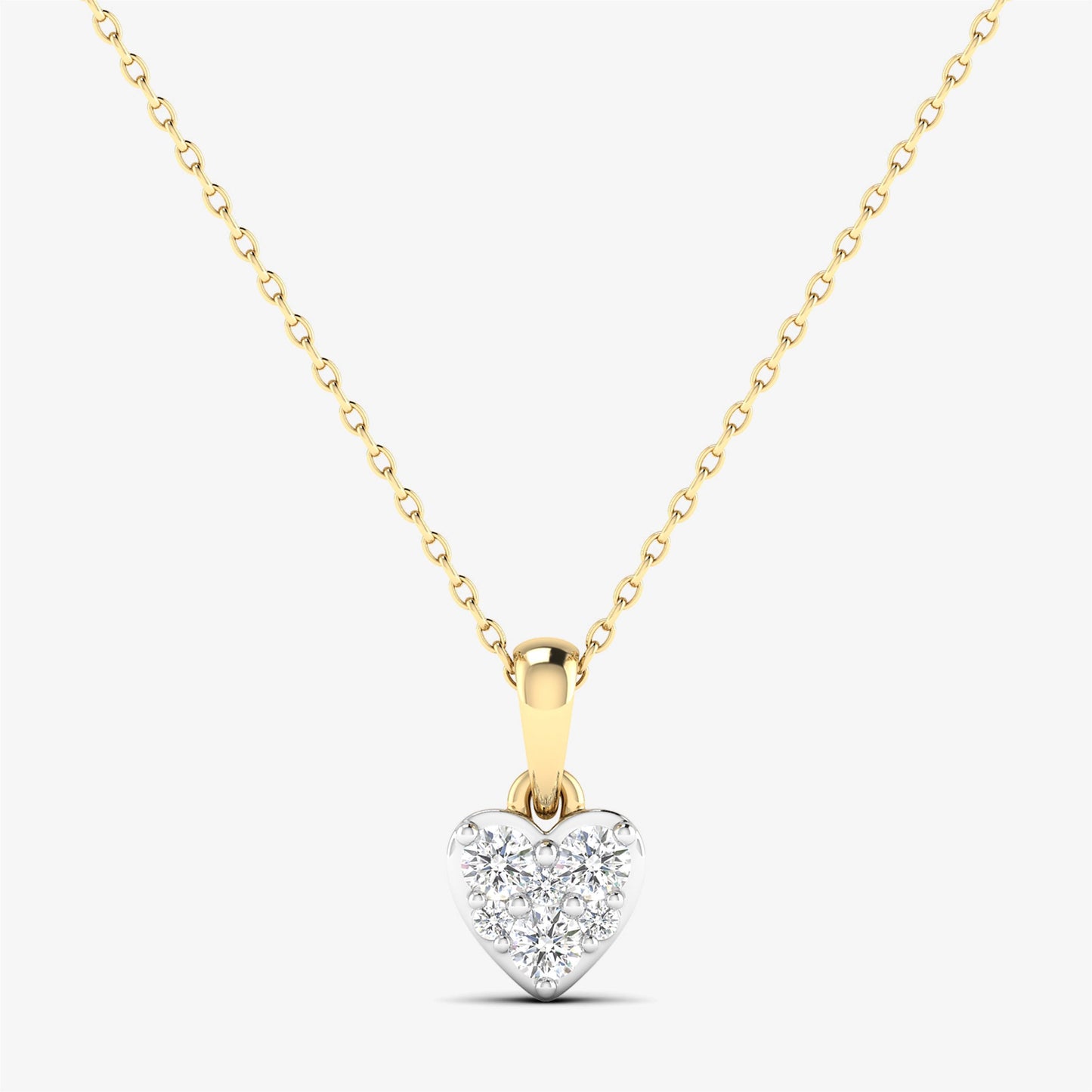 14K Heart Love Necklace Pendant