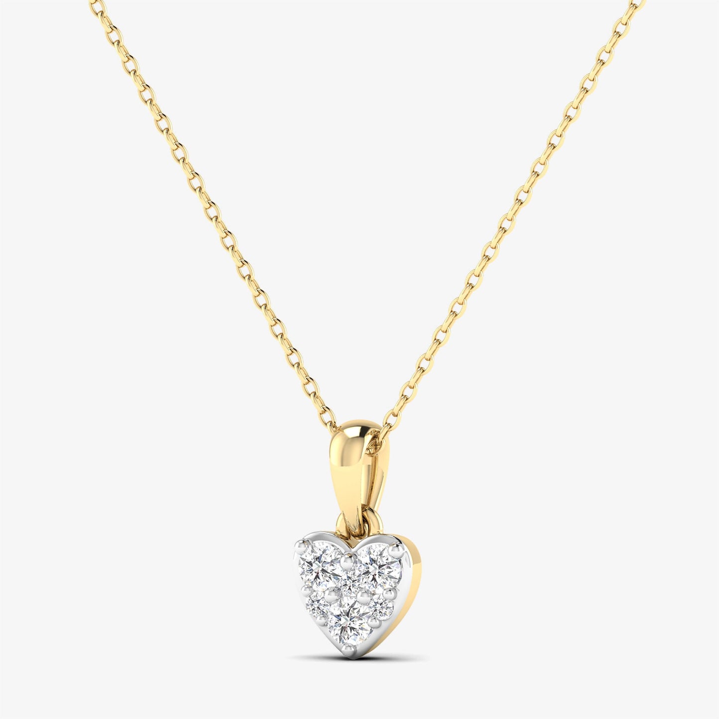 14K Heart Love Necklace Pendant