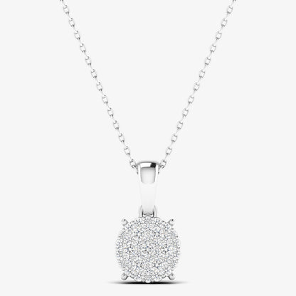 14K Diamond Cluster Illusion Pendant