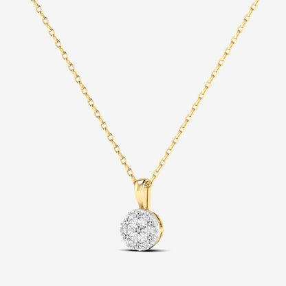 14K Casual Dainty Diamond Pendant