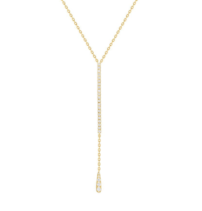 14K Gold Diamond Lariat necklace