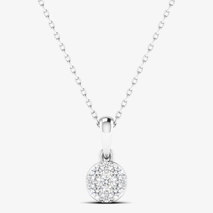 14K Round Dainty Pendant Necklace