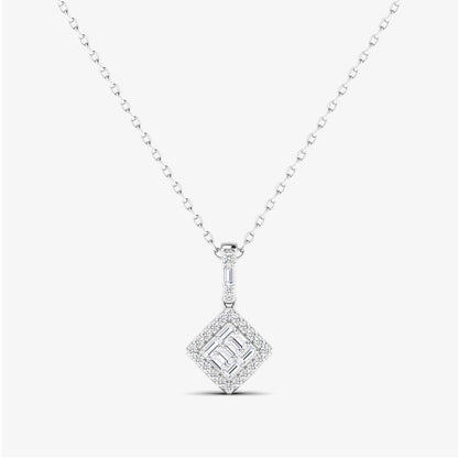 14K Square Baguette Diamond