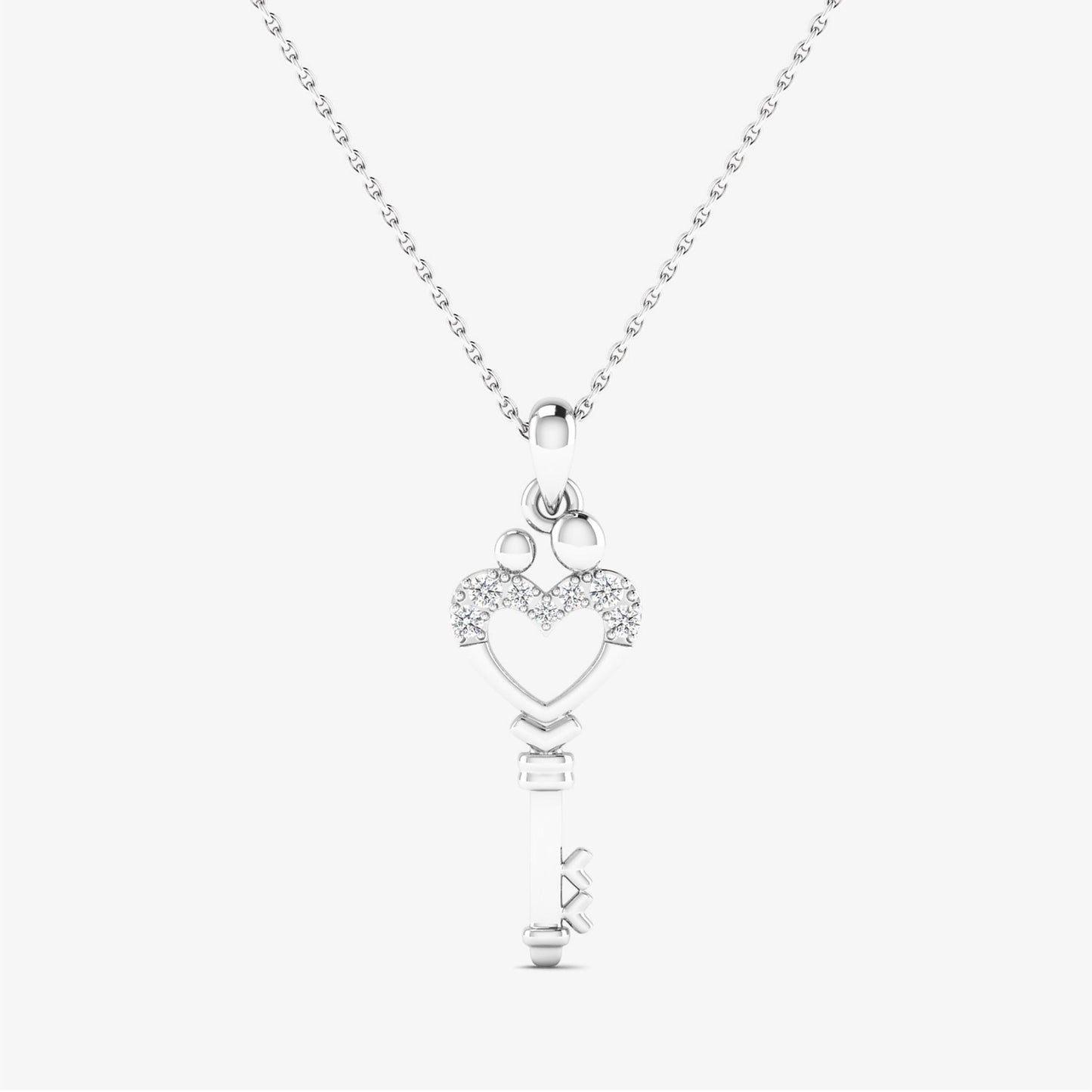 14K Heart Love Key