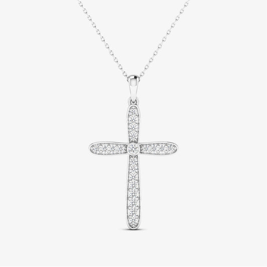 14K Solitaire Cross