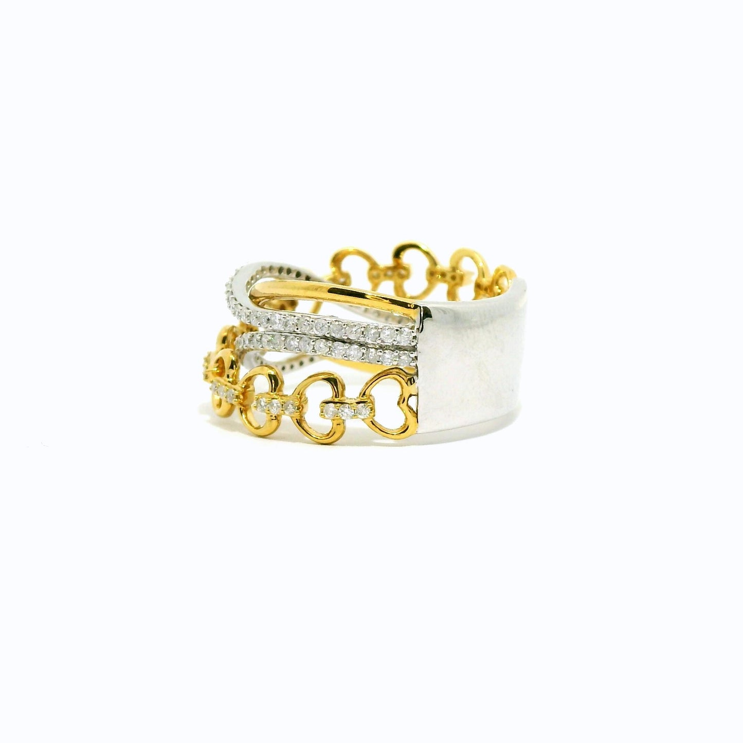 18K Two Tone  Fashion Ring