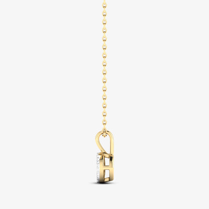 14K Casual Dainty Diamond Pendant