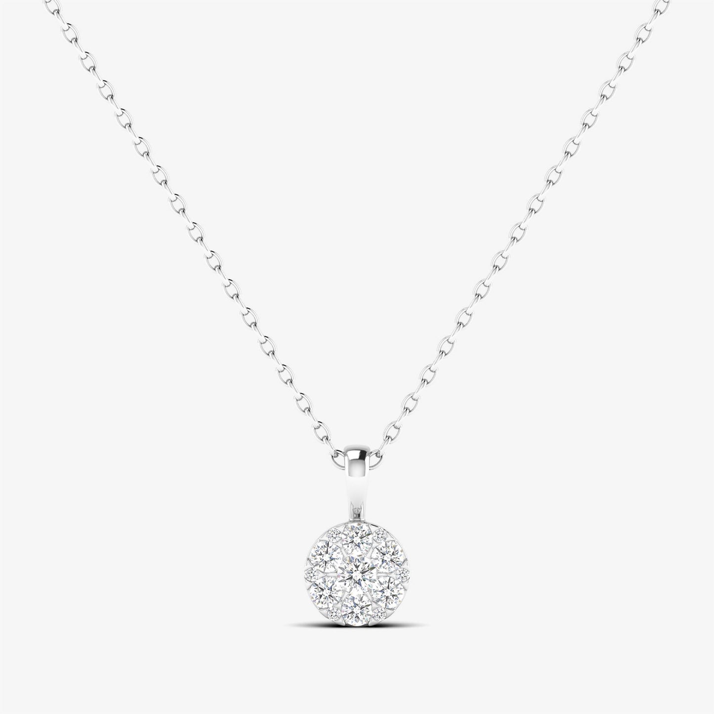 14K Casual Dainty Diamond Pendant