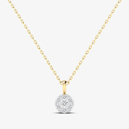 14K Casual Dainty Diamond Pendant