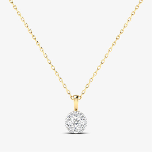 14K Casual Dainty Diamond Pendant