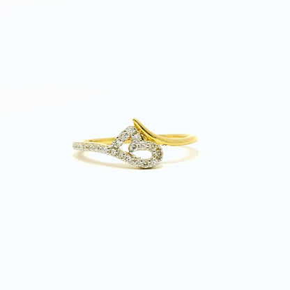 18K Bypass Diamond Ring