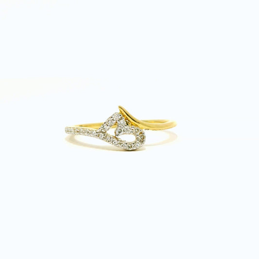 18K Bypass Diamond Ring