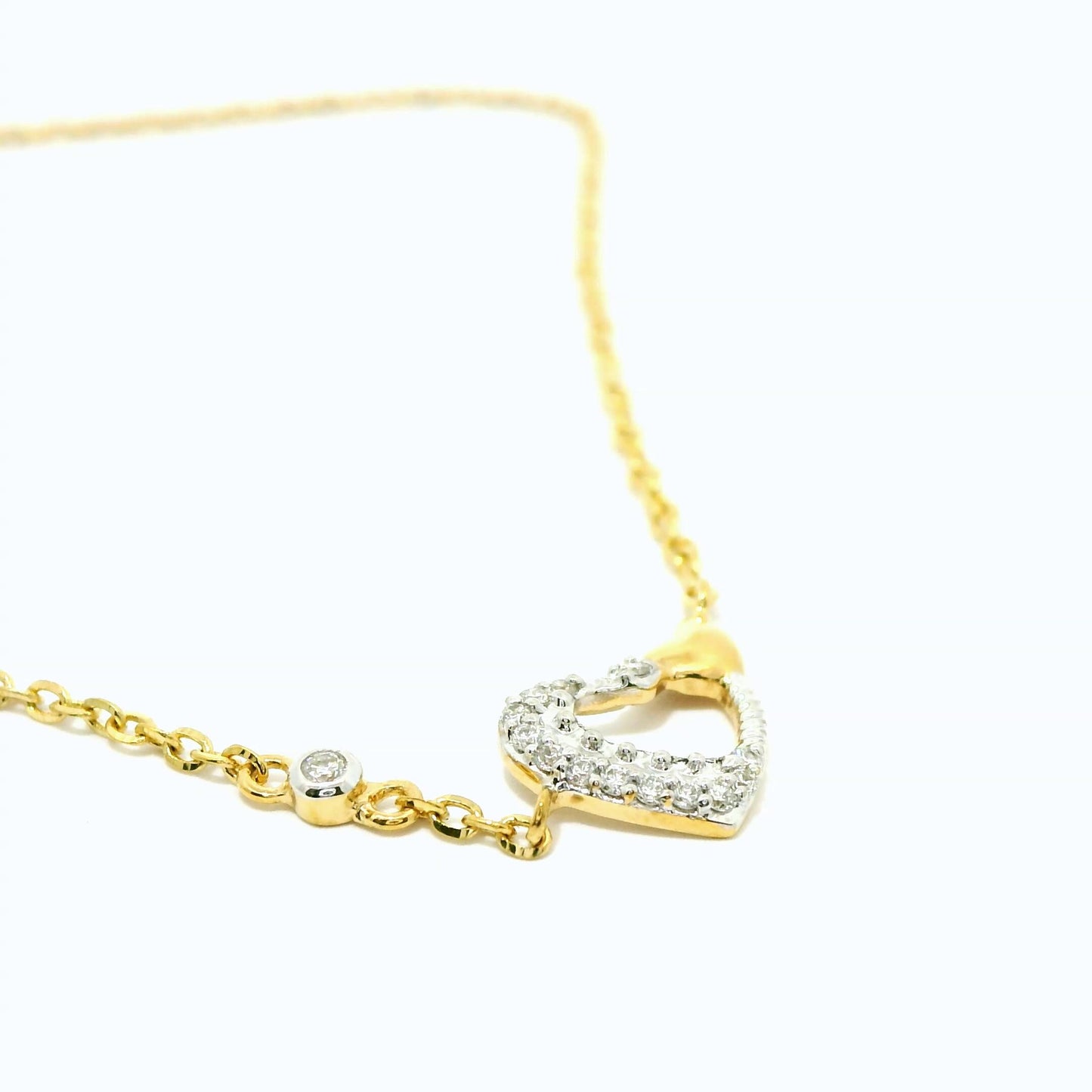 18K Double Heart Diamond Bracelet