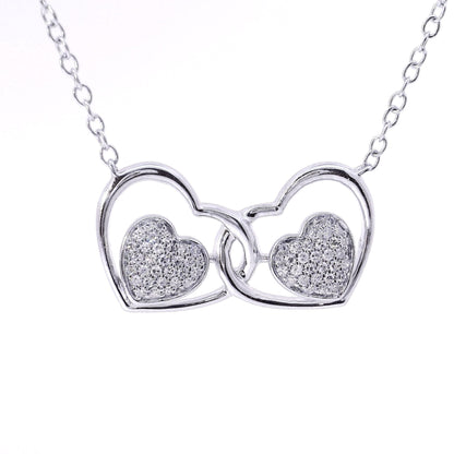 Diamond Pair Heart Necklace