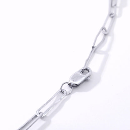 Paperclip Bar Diamond Necklace