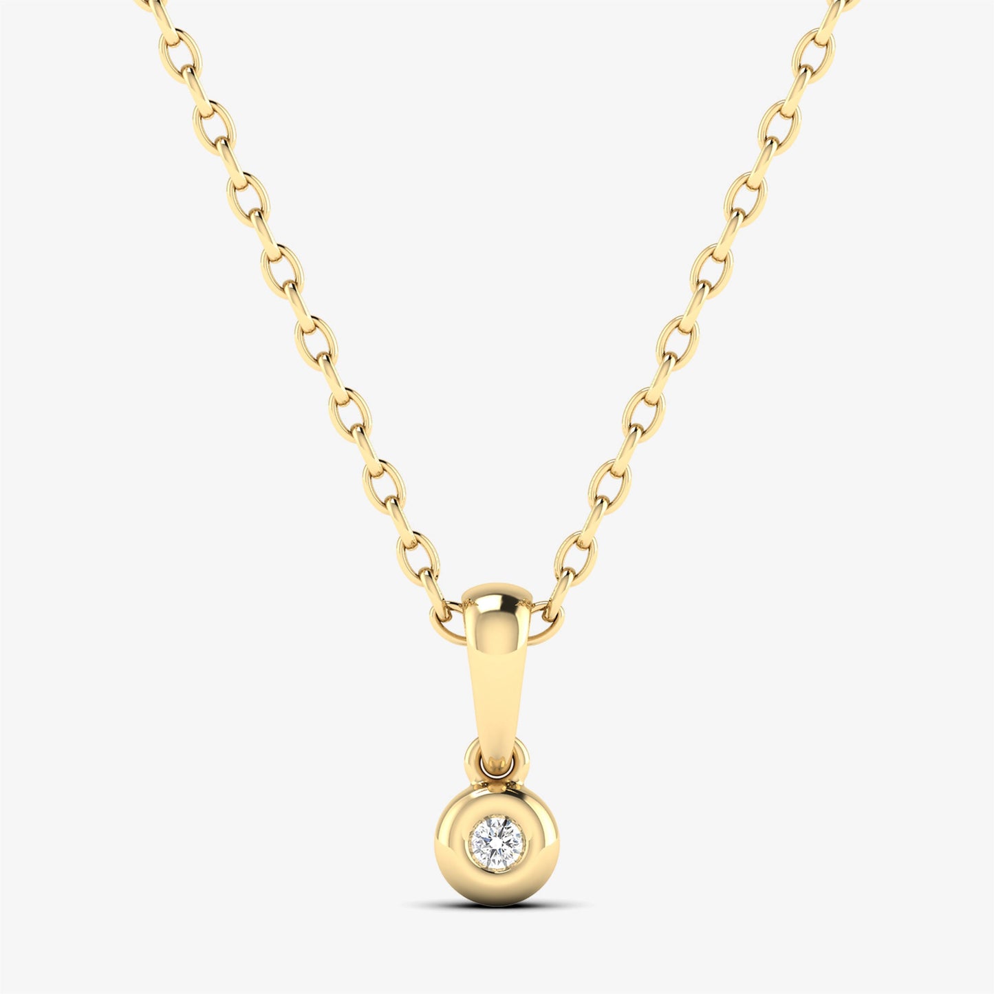 18K Kids Dainty Diamond Pendant