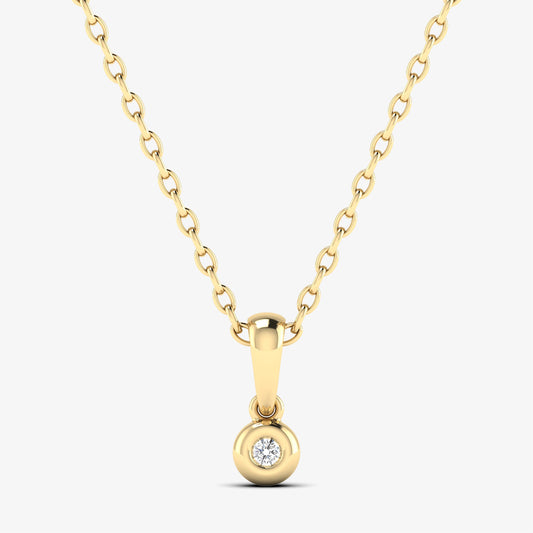 18K Kids Dainty Diamond Pendant