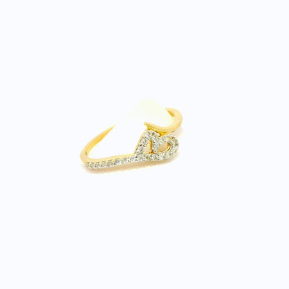 18K Bypass Diamond Ring