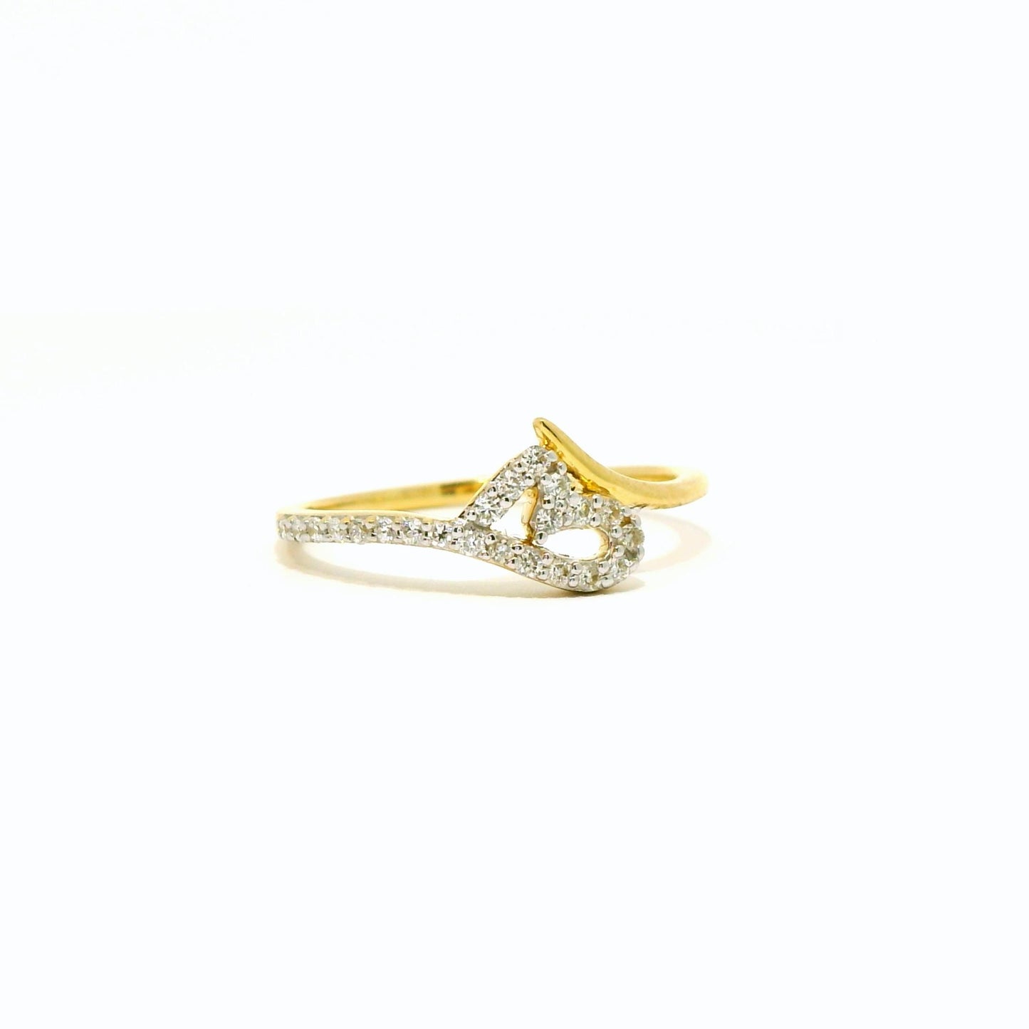 18K Bypass Diamond Ring