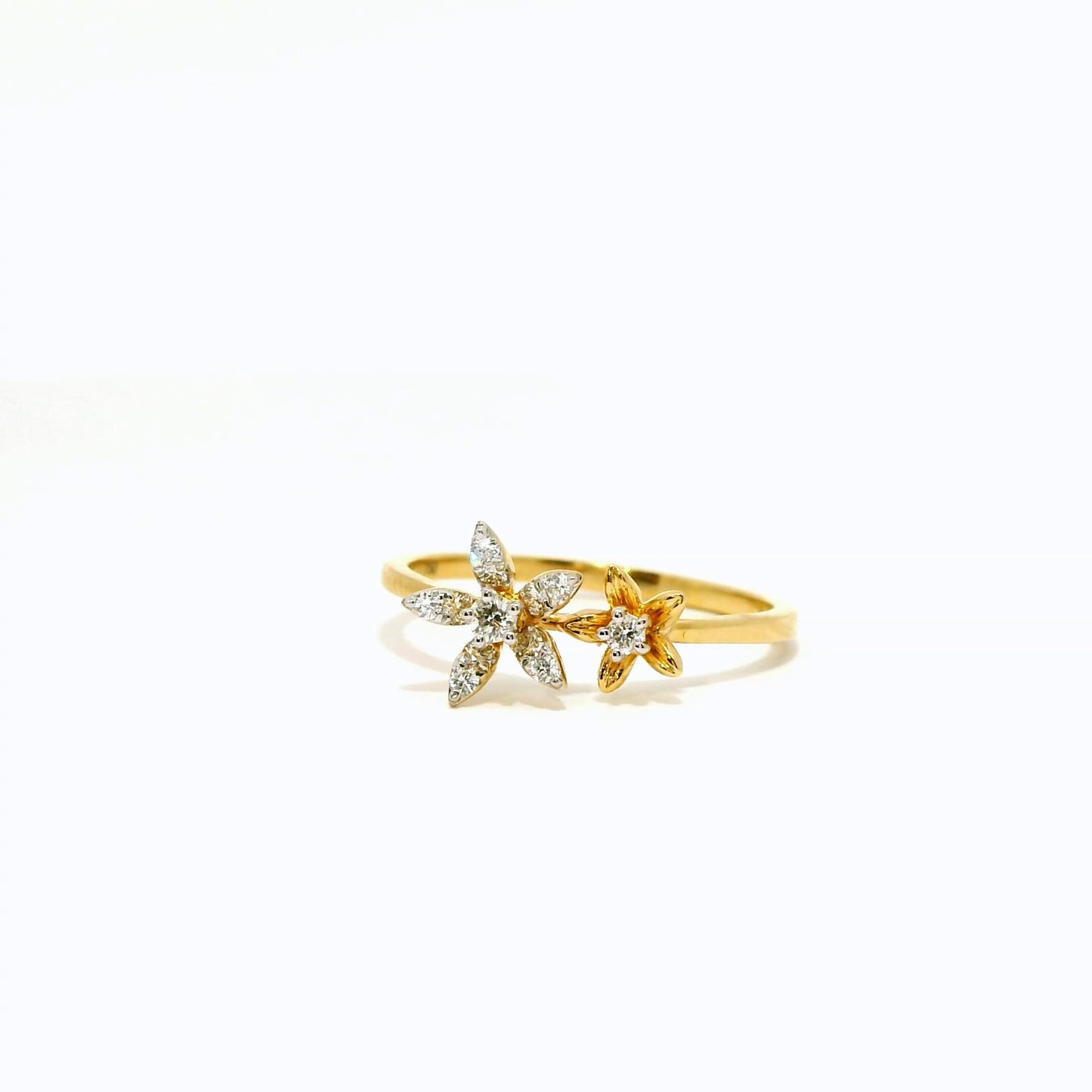 18K 2 Star Fashion Ring