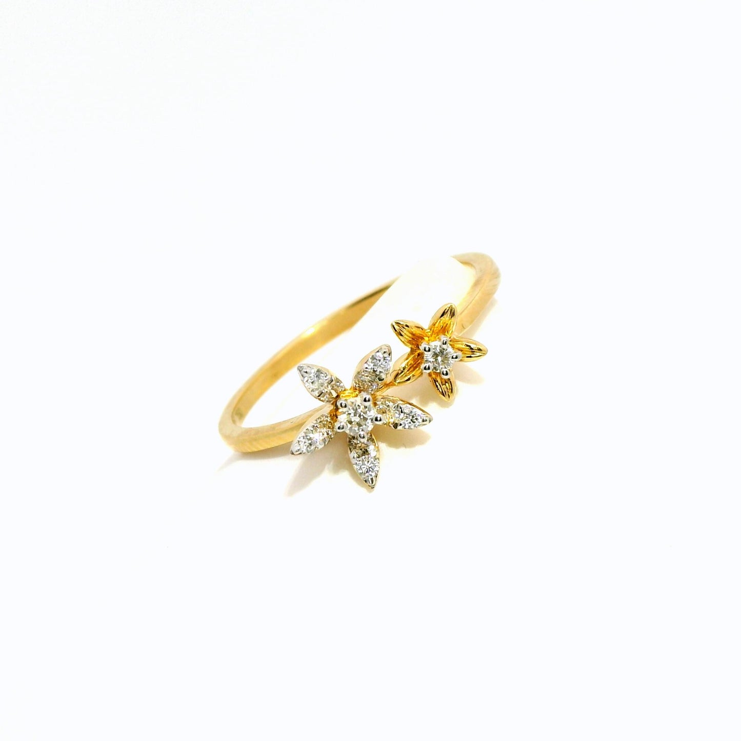 18K 2 Star Fashion Ring