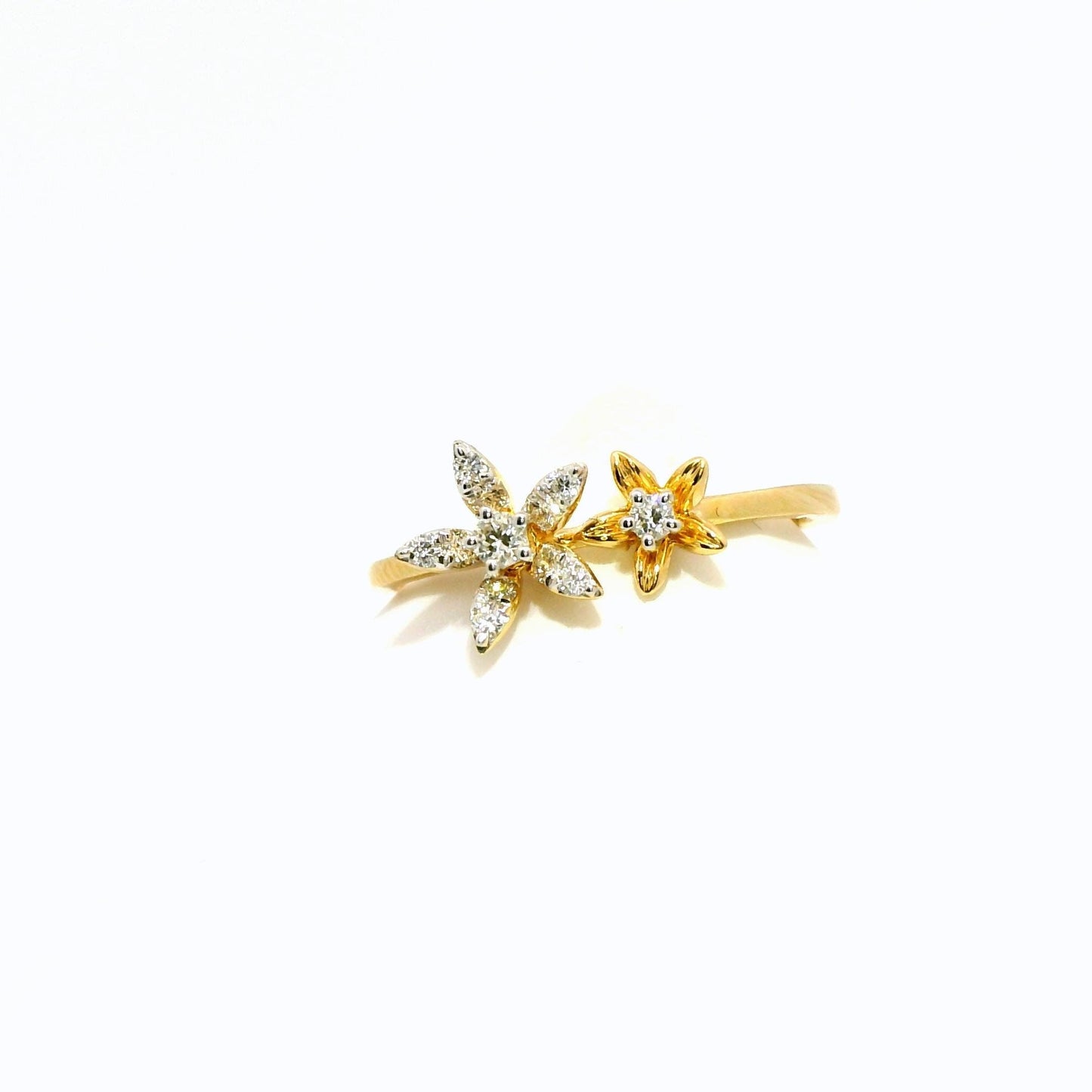 18K 2 Star Fashion Ring