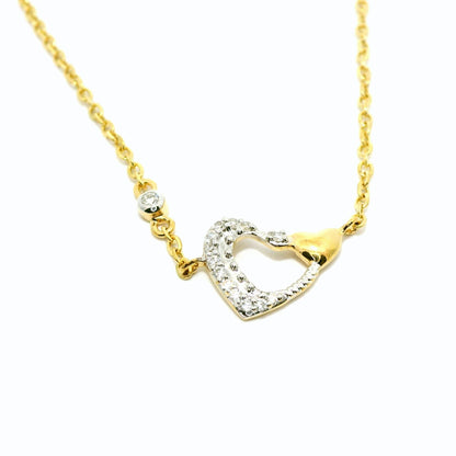 18K Double Heart Diamond Bracelet