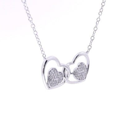 Diamond Pair Heart Necklace