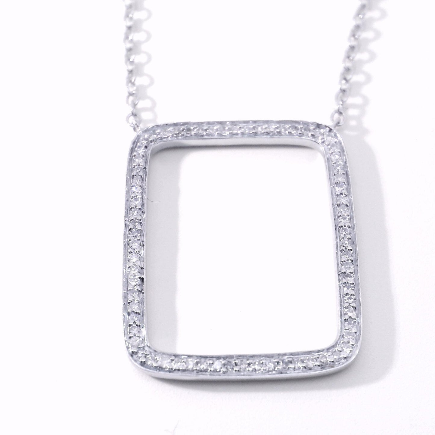 Classic Square Diamond Necklace