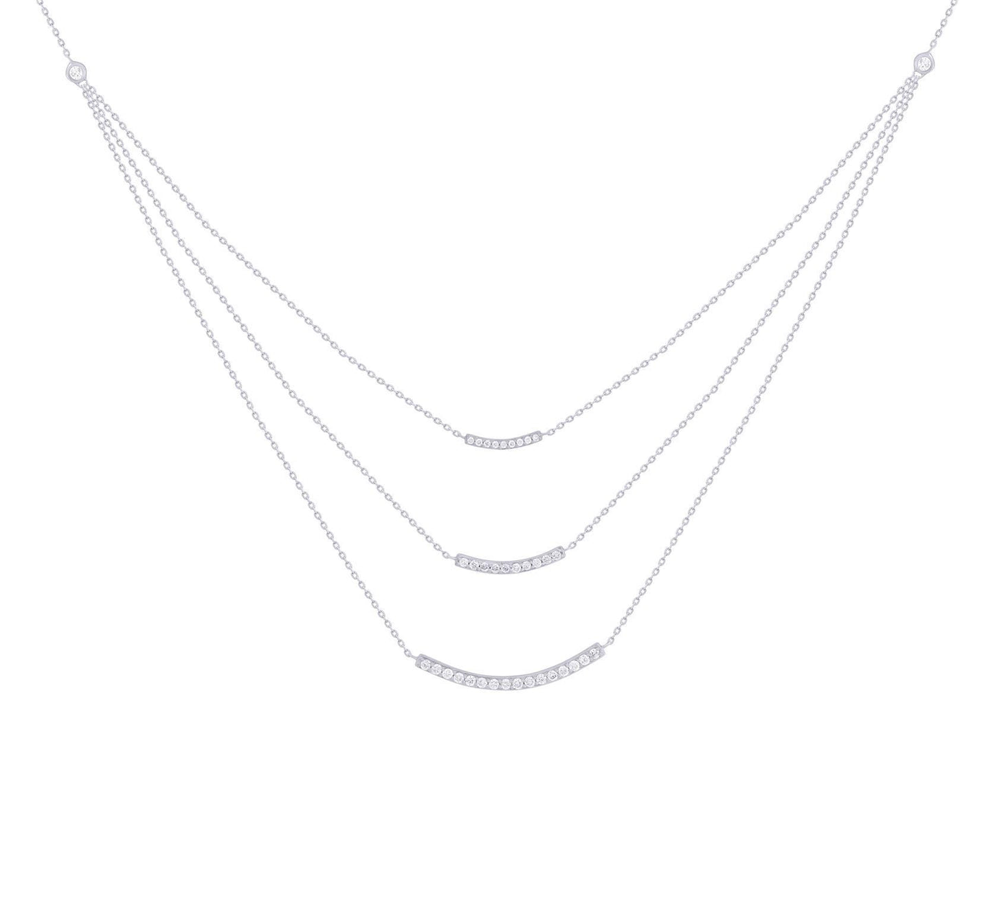 14K Trio Multi Strand Necklace