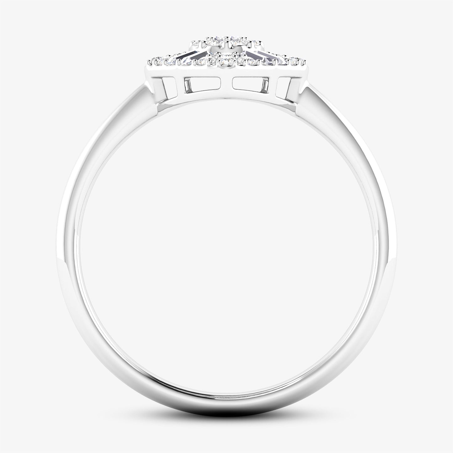 14K Baguette & Round-Cut Diamond Ring