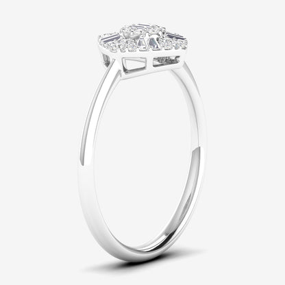 14K Baguette & Round-Cut Diamond Ring