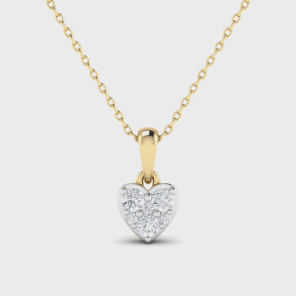 14K Heart Love Necklace Pendant