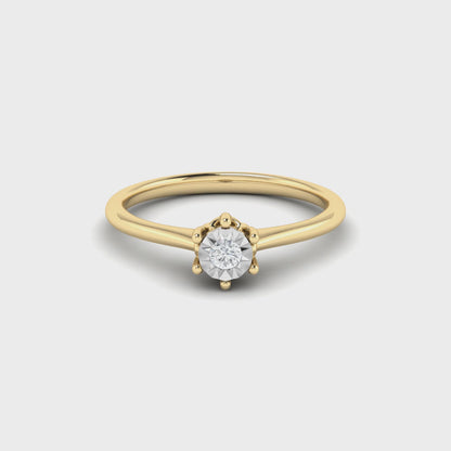 14K 6 Prong Solitaire Engagement Ring