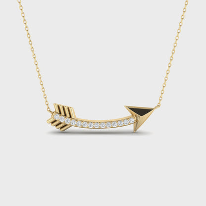 14K Diamond Arrow Necklace