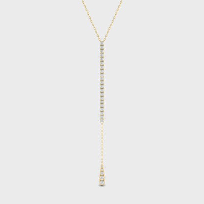 14K Gold Diamond Lariat necklace