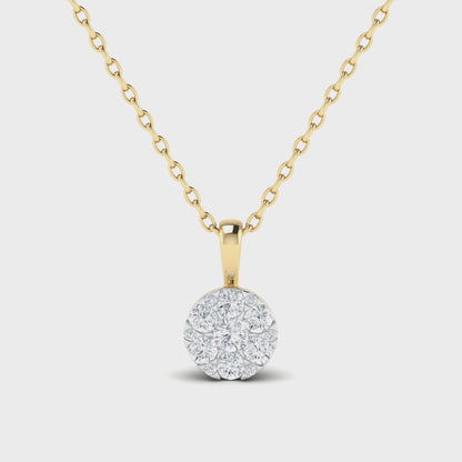 14K Casual Dainty Diamond Pendant