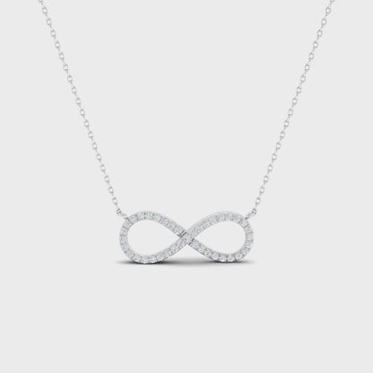 14K Infinity Charm Eternity Necklace