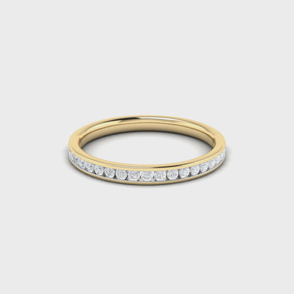 14K Solid Gold Diamond Bands